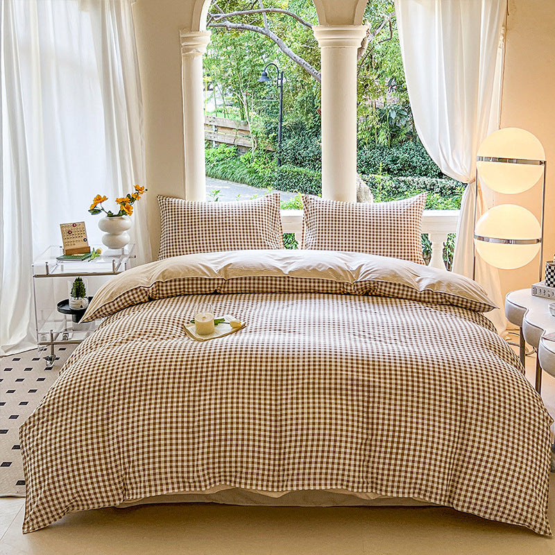 Cartoon Four-Piece Set Fresh Autumn and Winter Single Student Dormitory Bedding Sheet Three-Piece Set Single Quilt Cover