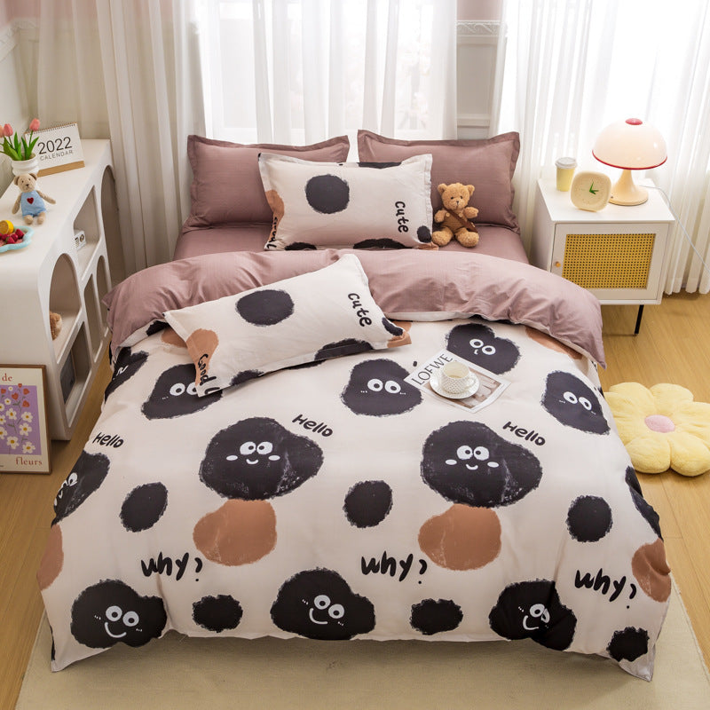 Skin-friendly Washed Cotton Bed Sheet Quilt Cover