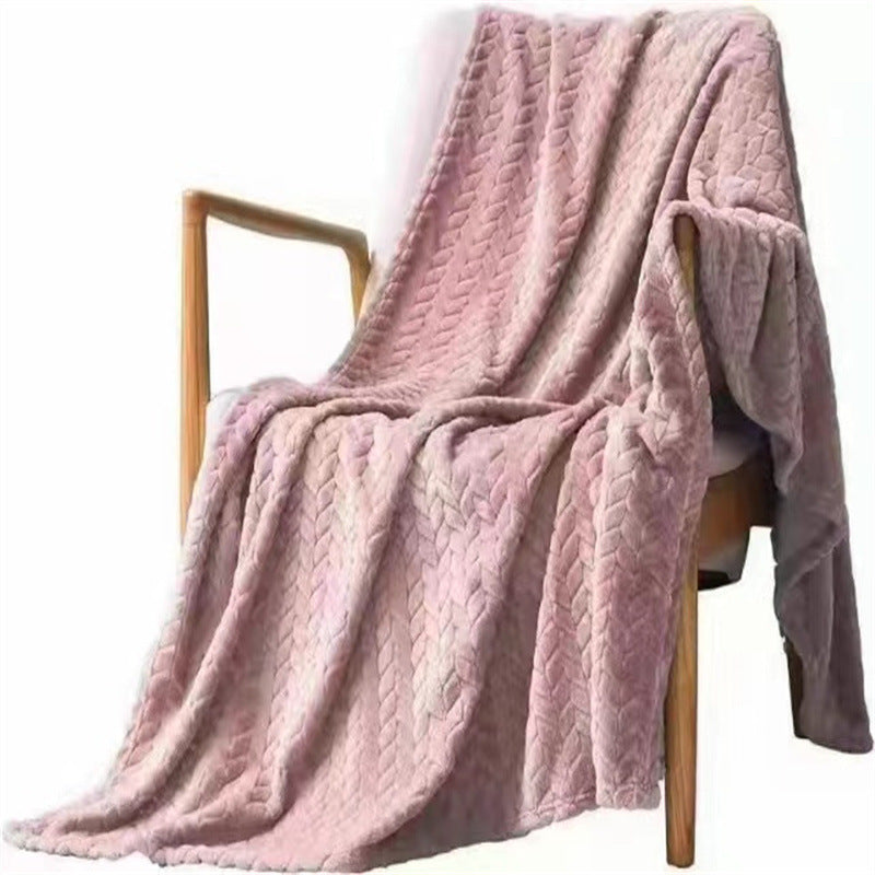 Solid Color Flannel Wheat Grain Blanket Children's Blankets