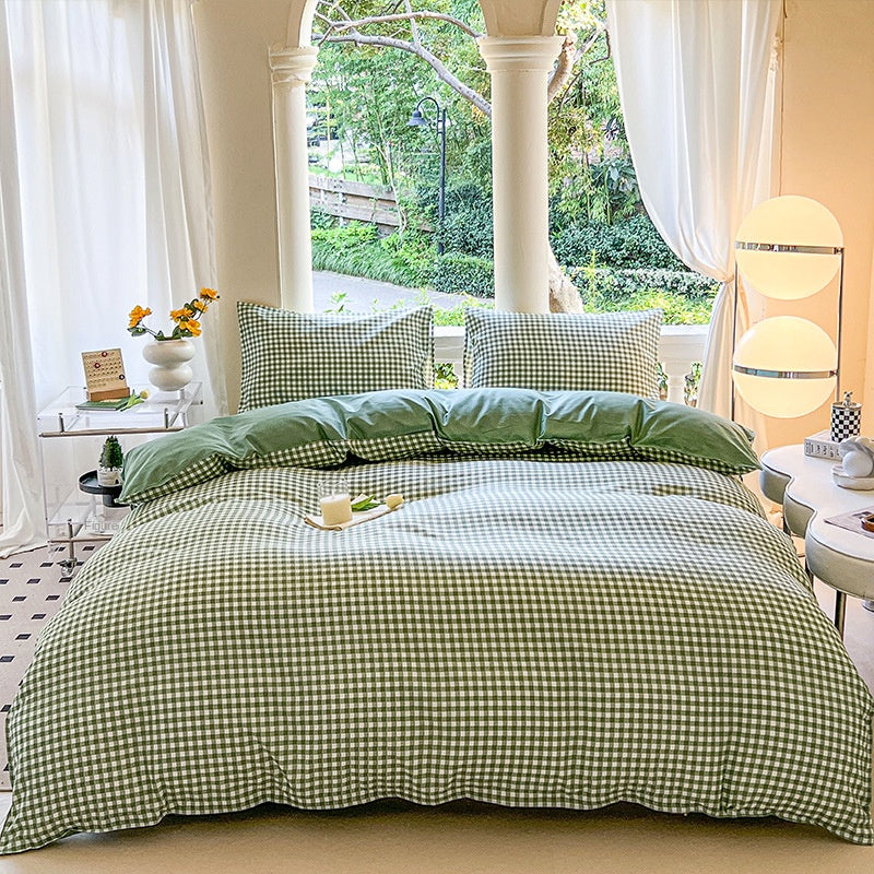 Cartoon Four-Piece Set Fresh Autumn and Winter Single Student Dormitory Bedding Sheet Three-Piece Set Single Quilt Cover