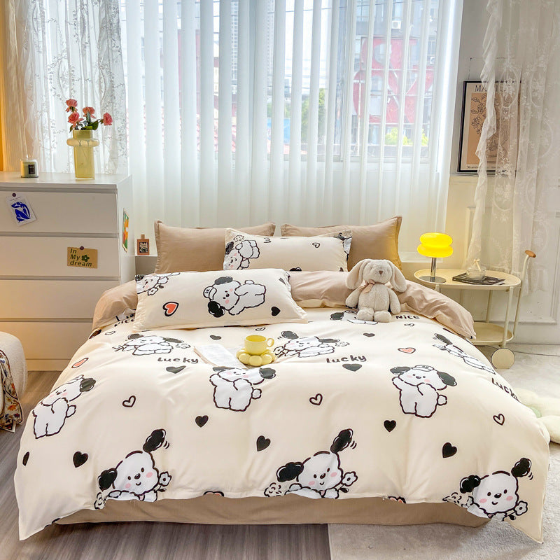 Skin-friendly Washed Cotton Bed Sheet Quilt Cover