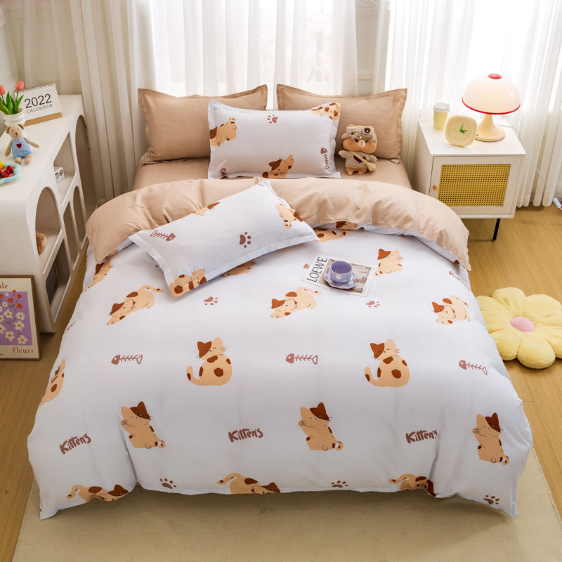 Skin-friendly Washed Cotton Bed Sheet Quilt Cover